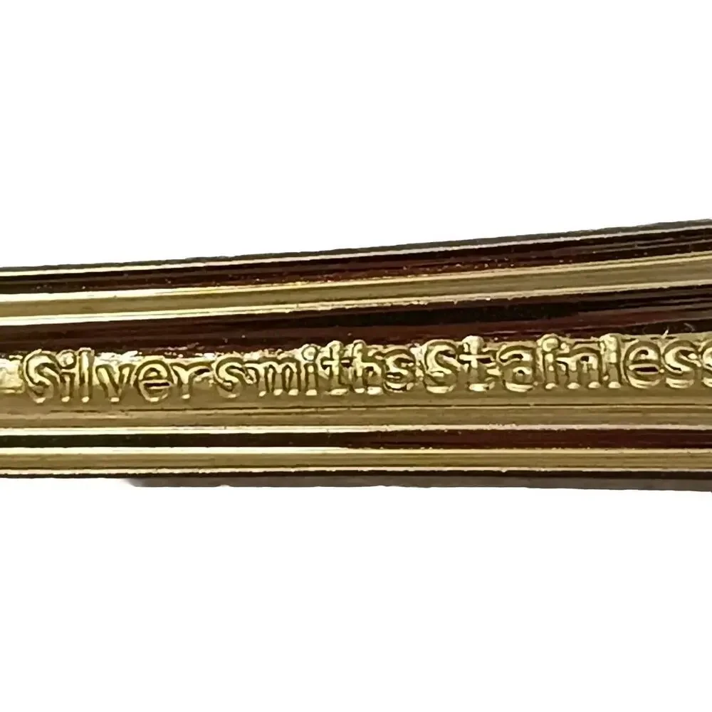 Hampton Silversmiths Gold Electroplate Elegant Scroll Deco Teaspoon Replacement